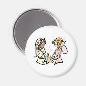 Aimant Mariage lesbien interracial (Recto/Verso)