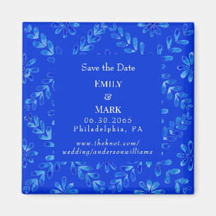 Aimant Mariage Méditerranéen Bleu Save the Date II