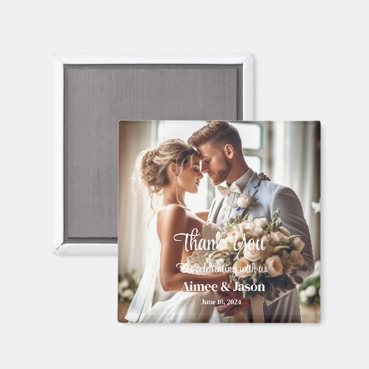 Aimant Mariage Merci (Recto/Verso)