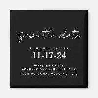 Mariage minimal moderne Enregistrer la date