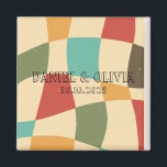 Aimant Mariage minimaliste coloré<br><div class="desc">Magnet de Mariage minimaliste coloré</div>