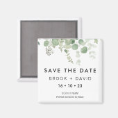 Aimant Mariage moderne Eucalyptus Enregistrer l'aimant de (Recto/Verso)