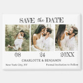 Aimant Mariage Moderne Faire-Part de Date de Mariage (Recto)