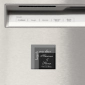 Aimant Mariage moderne noir et blanc (In Situ (Lave-vaisselle))