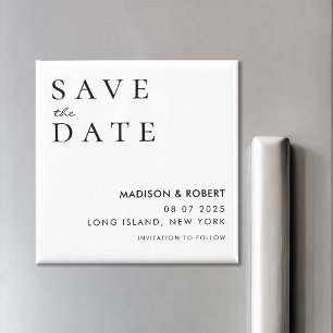 Aimant Mariage moderne simple Enregistrer la date