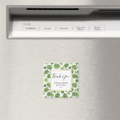 Aimant Mariage Motif Feuille élégant Green Tropical (In Situ (Lave-vaisselle))