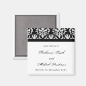 Aimant Mariage noir et blanc Enregistrer l'aimant de la d (Recto/Verso)