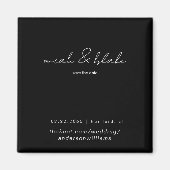 Aimant Mariage noir simple et élégant Enregistrer la date (Devant)