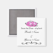 Aimant Mariage personnalisé Enregistrer la date Cinderell (Recto/Verso)