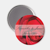 Aimant Mariage personnel de Red Rose (Recto/Verso)