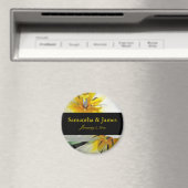 Aimant Mariage personnel Lys blancs à l'intérieur (In Situ (Lave-vaisselle))