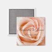 Aimant Mariage personnel Soft Orange Rose (Recto/Verso)