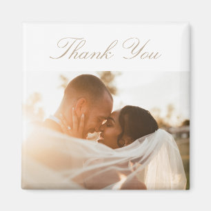 Aimant Mariage Photo Classique Moderne Or Vintage