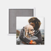 Aimant Mariage photo de script moderne Merci (Recto/Verso)