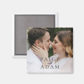 Aimant Mariage Photo Éditorial Moderne (Recto/Verso)