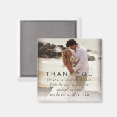 Aimant Mariage Photo Merci Message Favoriser (Recto/Verso)