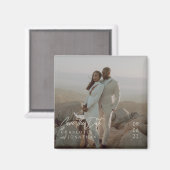 Aimant Mariage photo moderne élégant Enregistrer la date (Recto/Verso)