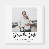 Aimant Mariage photo moderne simple Enregistrer la date (Devant)