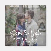 Aimant Mariage photo moderne simple Enregistrer la date (Devant)