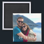 Aimant Mariage photo moderne simple Enregistrer la date<br><div class="desc">Mariage photo moderne enregistrer la date magnets. Customisez avec votre photo et votre date de mariage.</div>