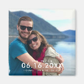 Aimant Mariage photo moderne simple Enregistrer la date (Devant)