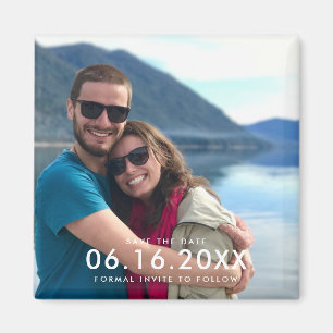 Aimant Mariage photo moderne simple Enregistrer la date