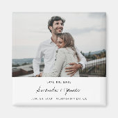 Aimant Mariage photo moderne simple Enregistrer la date F (Devant)