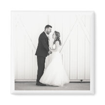 Mariage Photo Newlyweds Mr & Mrs Black White Favor