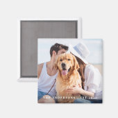 Aimant Mariage photo personnalisé (Recto/Verso)