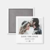 Aimant Mariage photo personnalisé Enregistrer la date (Recto/Verso)