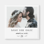 Aimant Mariage photo personnalisé Enregistrer la date (Devant)