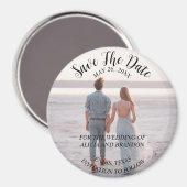 Aimant Mariage photo simple et élégant, moderne et rustiq (Recto/Verso)