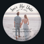 Aimant Mariage photo simple et élégant, moderne et rustiq<br><div class="desc">Simple,  élégant,  lunatique,  moderne Mariage photo,  Save the Date aimant. Vous pouvez le personnaliser avec vos détails.</div>
