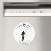 Aimant Mariage photo simple et élégant, moderne et rustiq (In Situ (Lave-vaisselle))