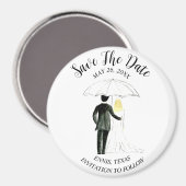 Aimant Mariage photo simple et élégant, moderne et rustiq (Recto/Verso)