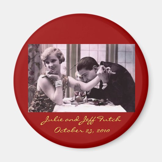 aimant mariage photo vintage (Devant)