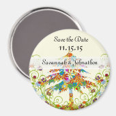 Aimant Mariage Pines Flower Tree (Recto/Verso)