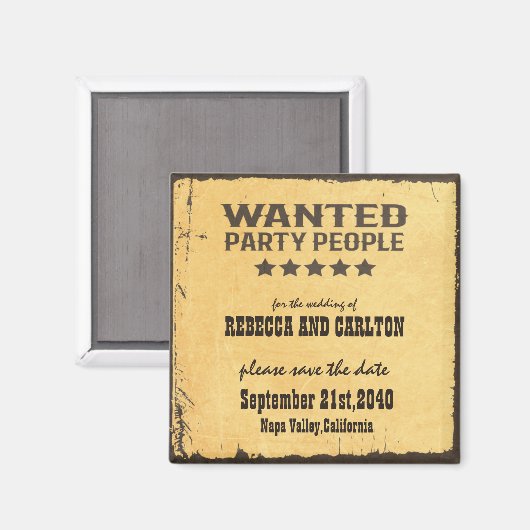 Aimant Mariage Recherché Occidental Personnes Enregistrer (Recto/Verso)