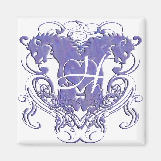 Aimant Mariage Renaissance Lion Rampant (Devant)