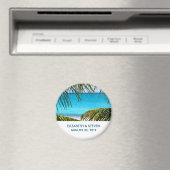 Aimant Mariage romantique Turquoise Tropical Beach (In Situ (Lave-vaisselle))