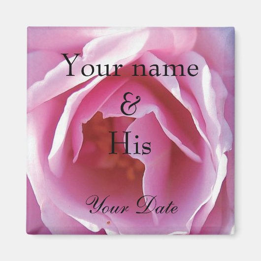 Aimant Mariage rose (Devant)