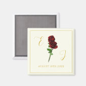 Aimant Mariage Rose d'or ivoire (Recto/Verso)