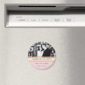 Aimant Mariage rose et citron Enregistrer la date Cadre p (In Situ (Lave-vaisselle))