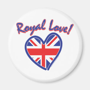 Aimant Mariage royal, Royal Love, Union Jack Heart