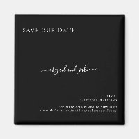 Mariage Simply Black Sauvegarder notre Date 