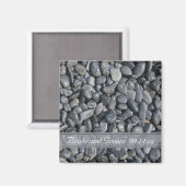 Aimant Mariage Smooth Black Pebbles (Recto/Verso)