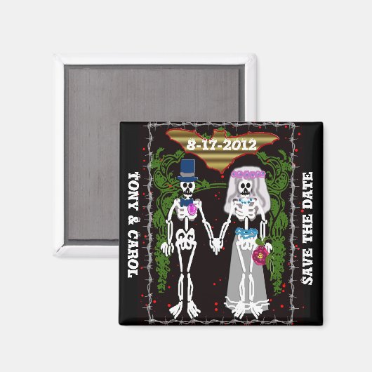 Aimant mariage squelette 1 (Recto/Verso)