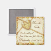 Aimant Mariage Steampunk, enregistrer l'aimant de date (Recto/Verso)
