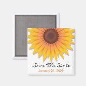 Aimant Mariage Tournesol Enregistrer La Date Faire-part (Recto/Verso)