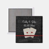 Aimant Mariage Vegas Enregistrer l'aimant de date (Recto/Verso)